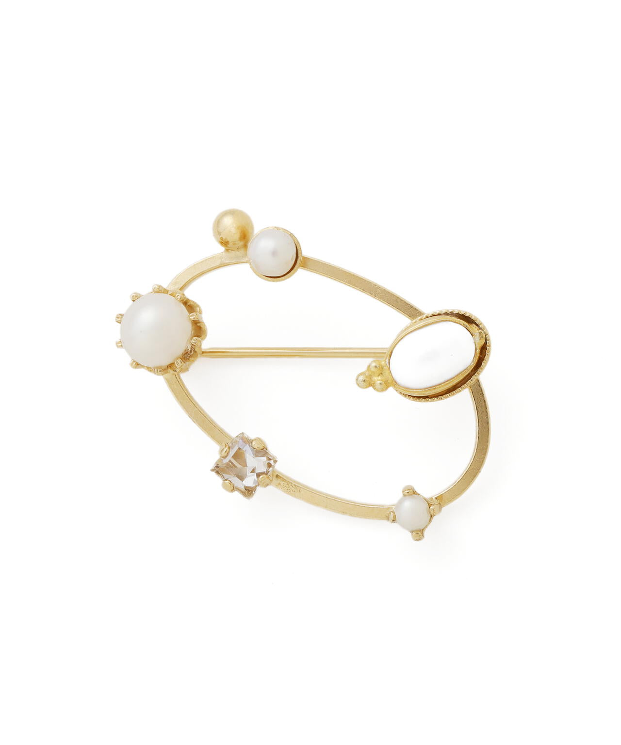 ≪Junco Parisコラボ≫オーバルパールブローチ