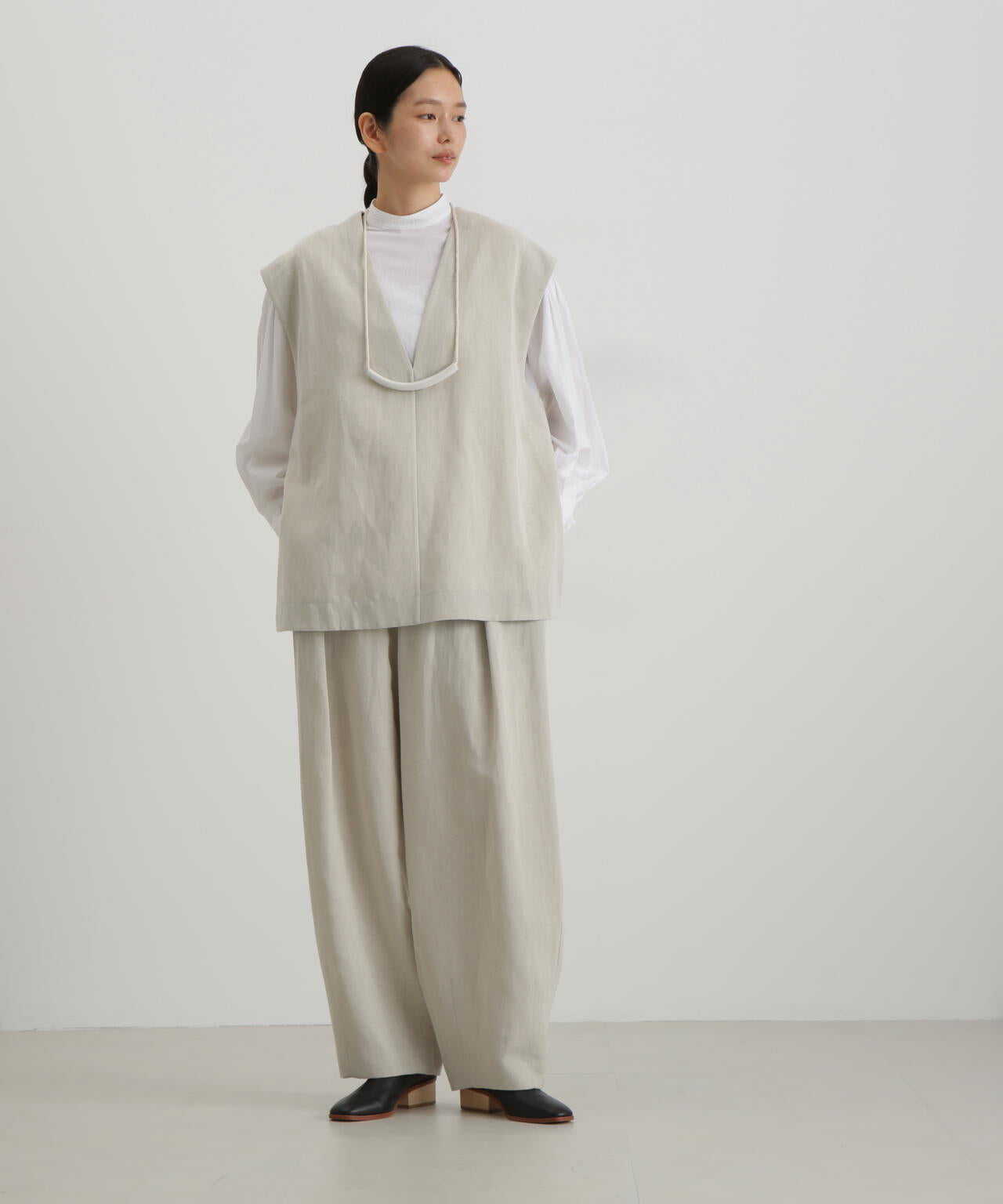 ウール麻カシドスベスト