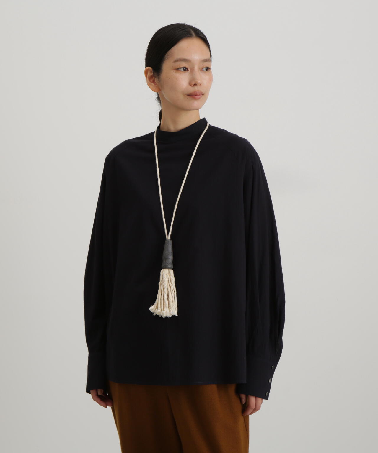 60/‐荒炊き染ラグランブラウス