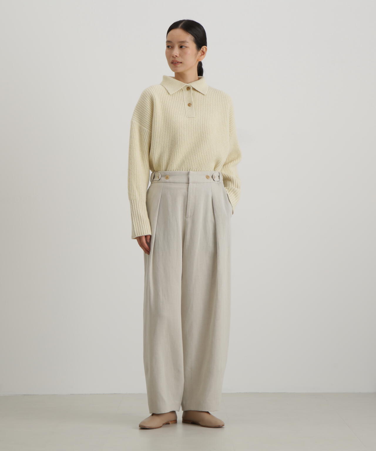 ウール麻カシドスパンツ