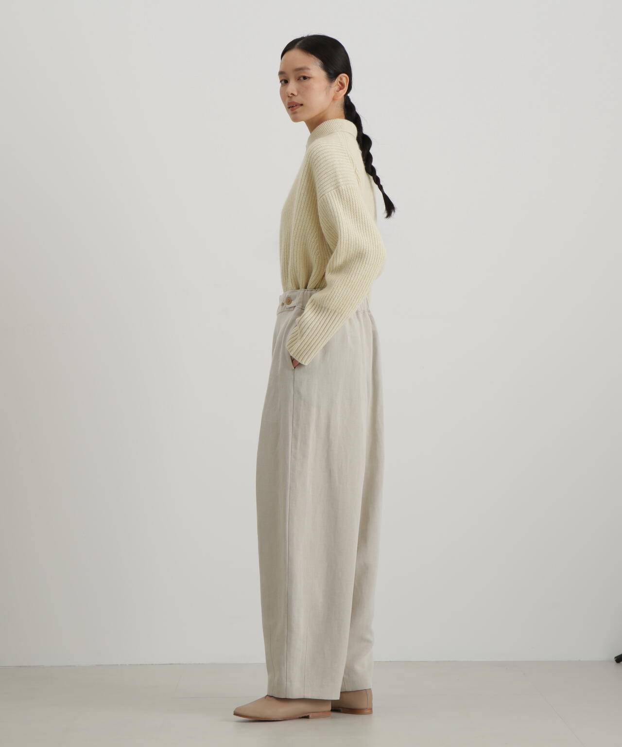 ウール麻カシドスパンツ