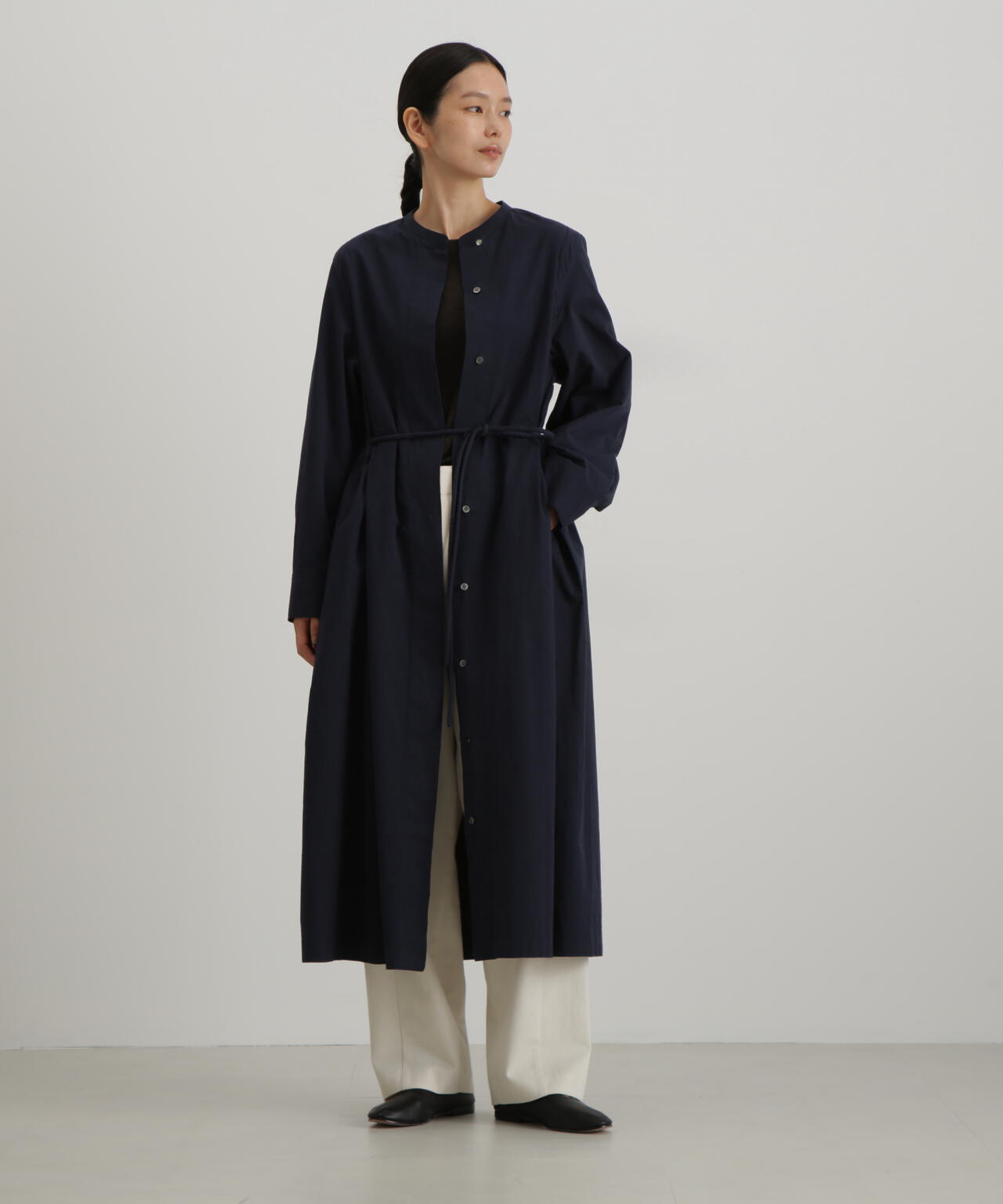 コットンウールソフトテーパードパンツ