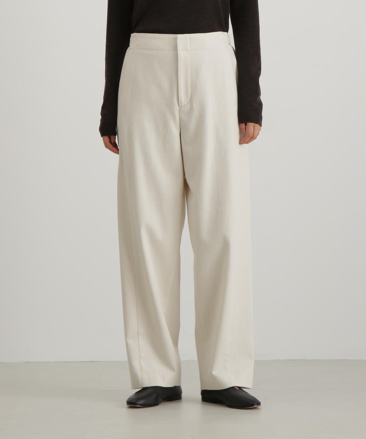 コットンウールソフトテーパードパンツ