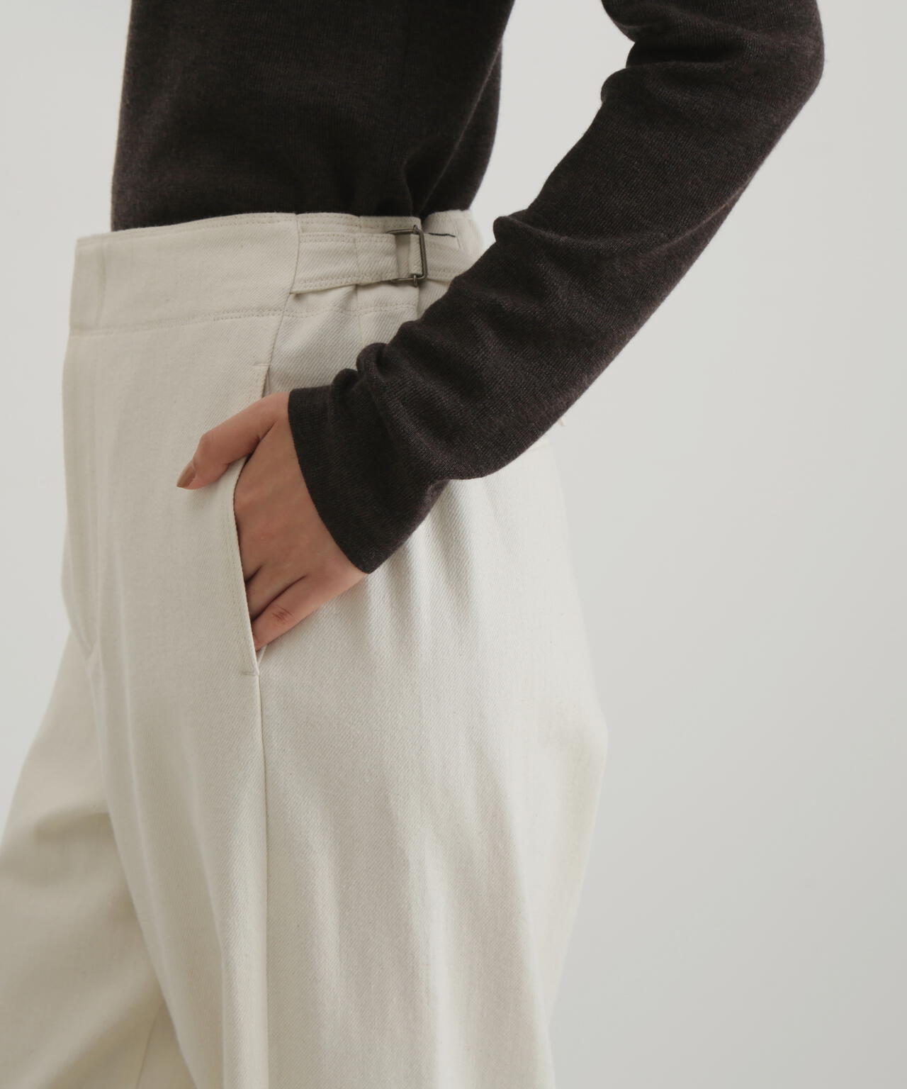 コットンウールソフトテーパードパンツ