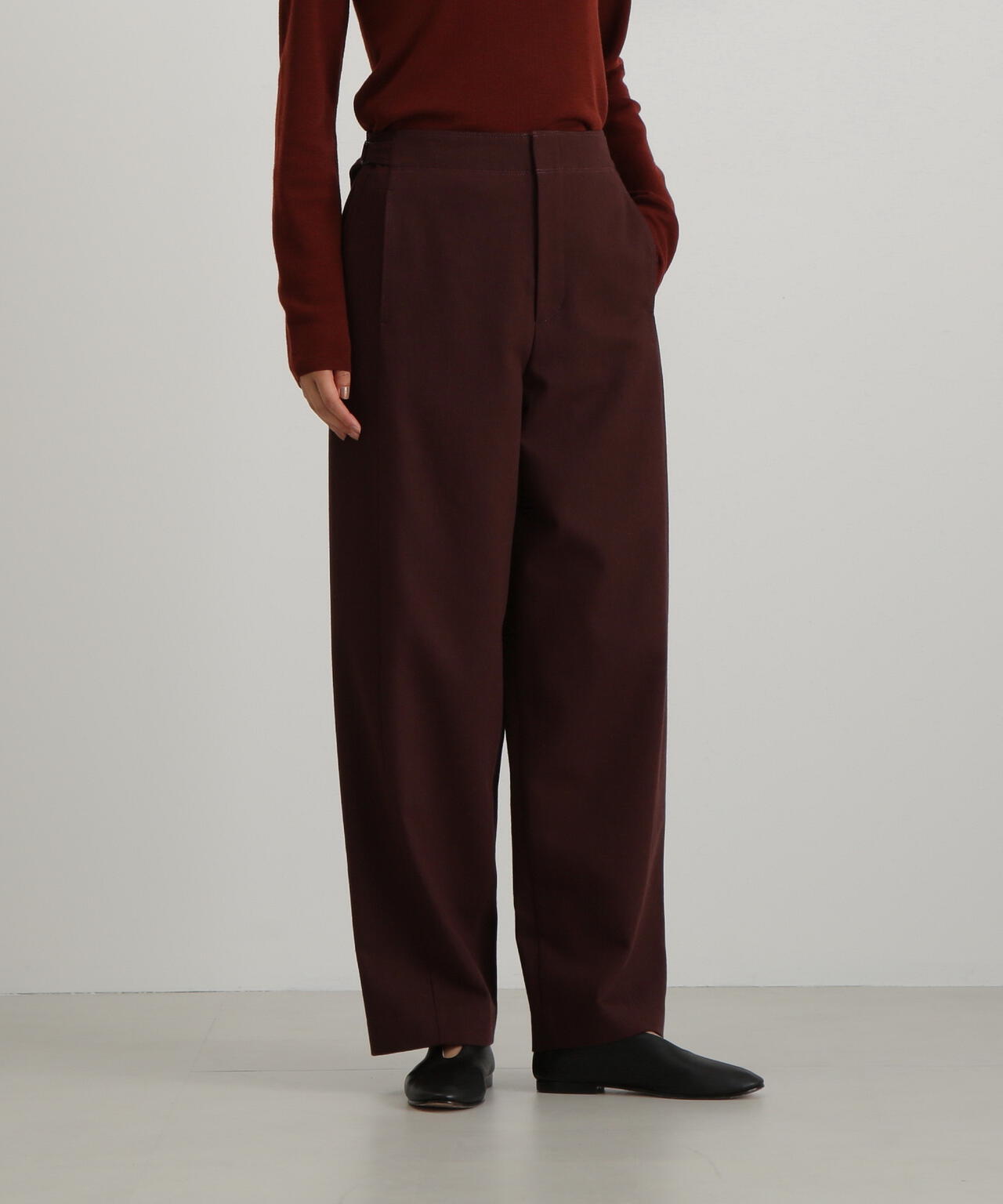 コットンウールソフトテーパードパンツ