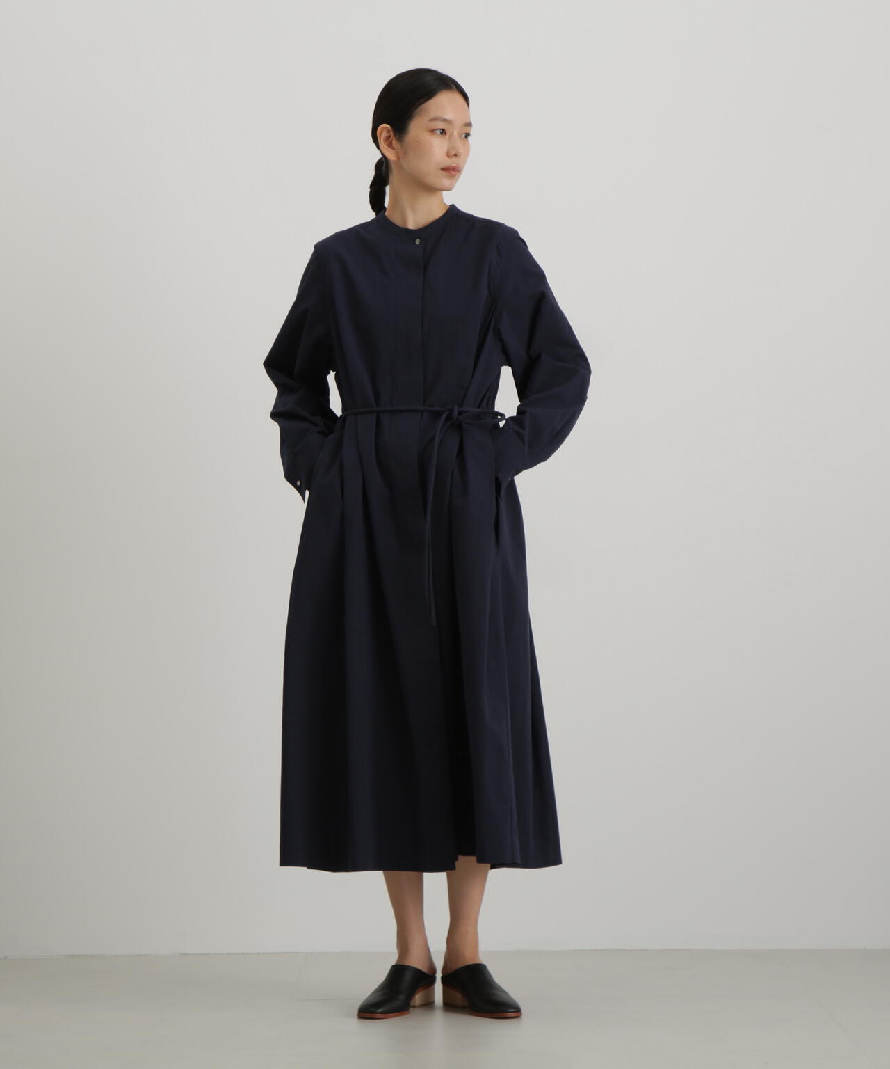 ハイカウントコットンツイルワンピース