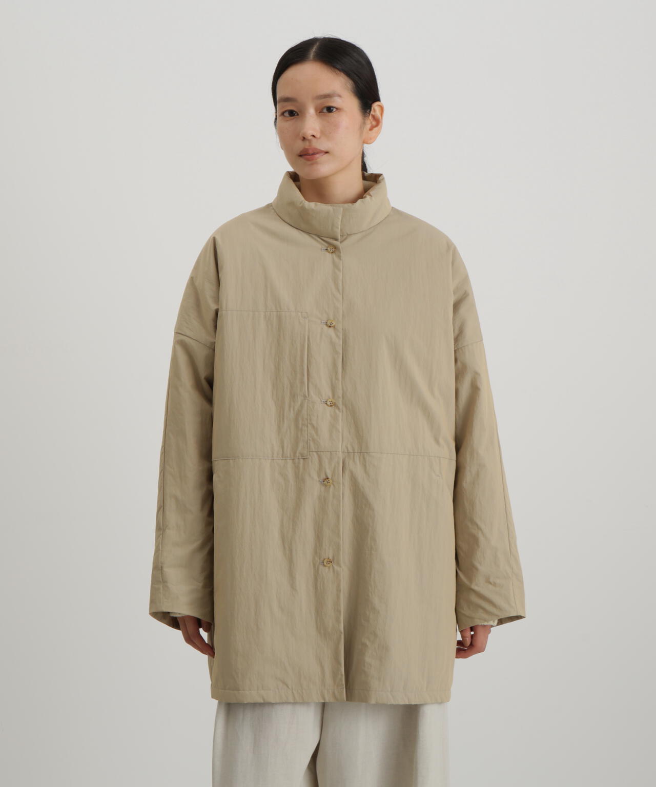 リサイクルナイロン交織ポプリンブルゾン