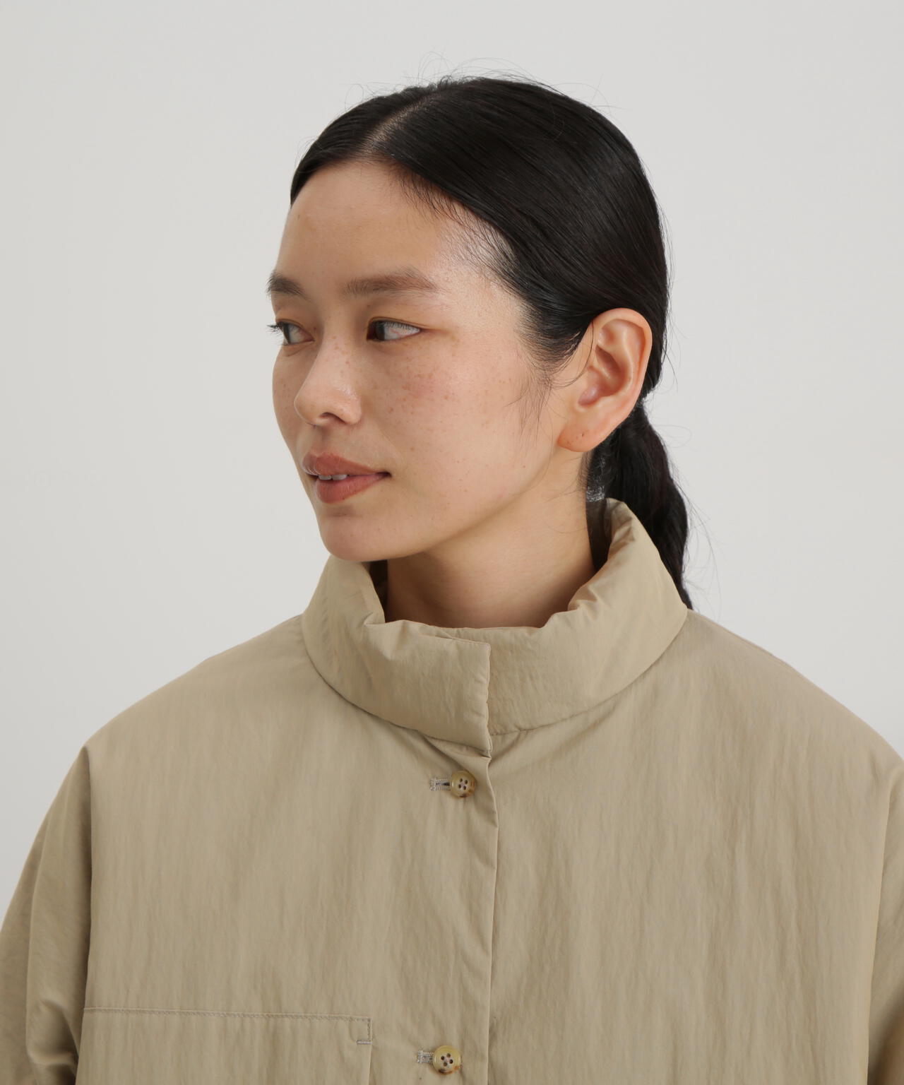 リサイクルナイロン交織ポプリンブルゾン