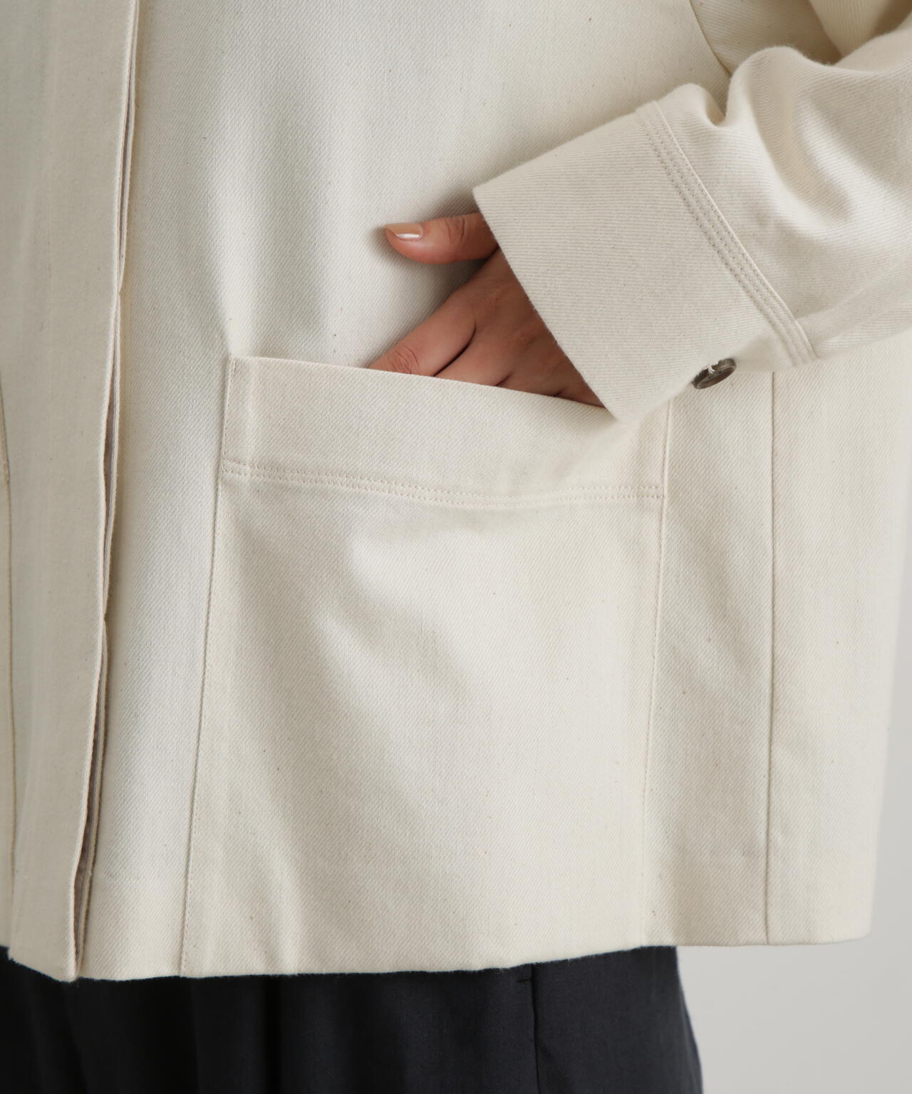 コットンウールショートブルゾン