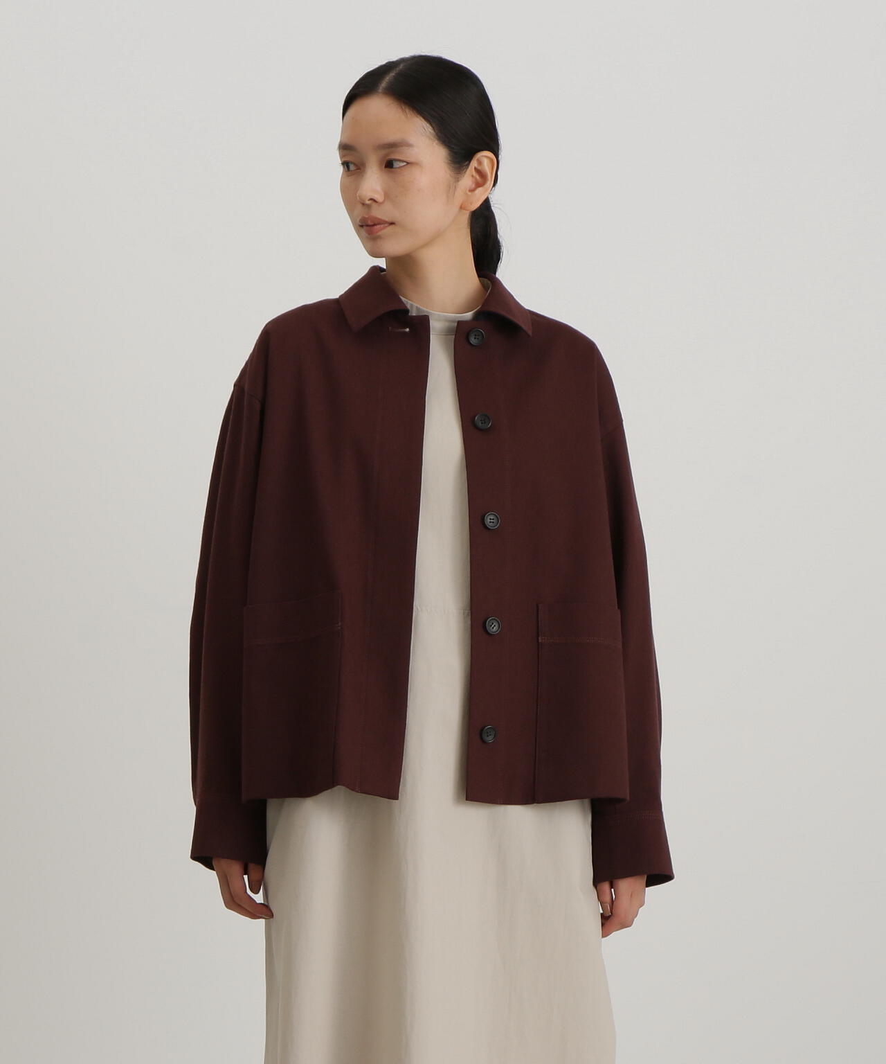 コットンウールショートブルゾン