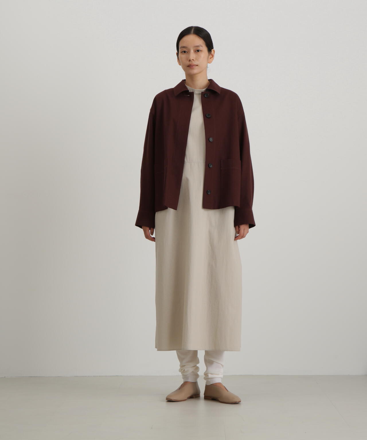 コットンウールショートブルゾン