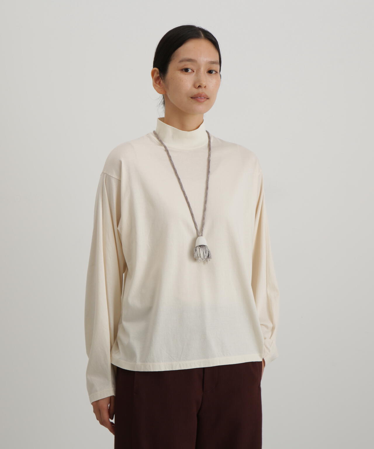 オーガニック天竺ハイネックカットソー