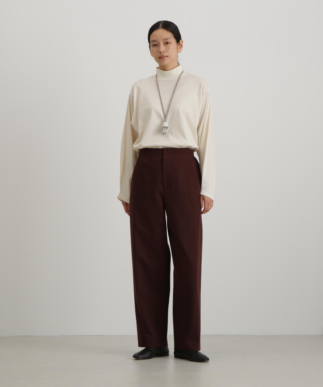 オーガニック天竺ハイネックカットソー