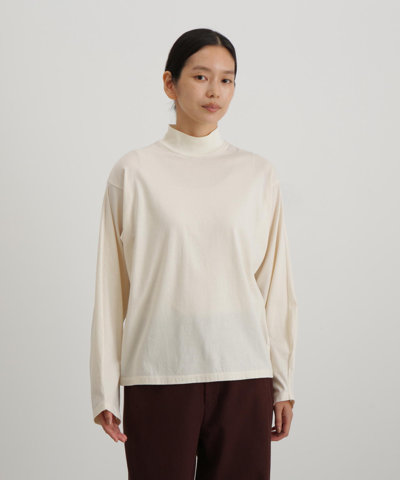 オーガニック天竺ハイネックカットソー
