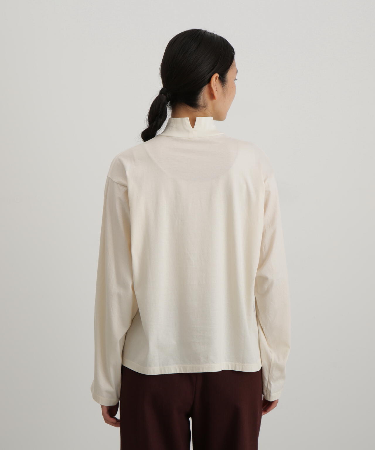 オーガニック天竺ハイネックカットソー