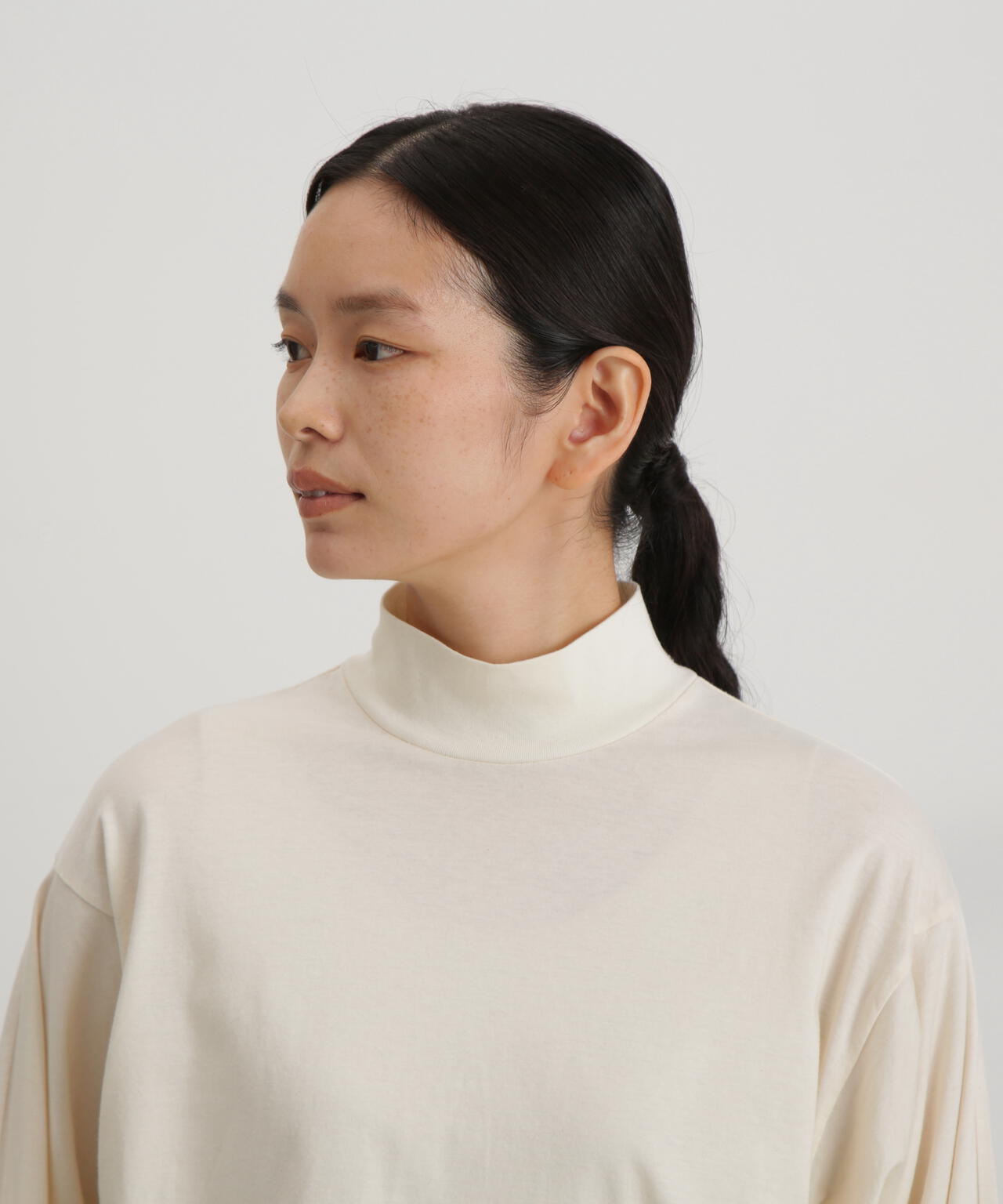 オーガニック天竺ハイネックカットソー