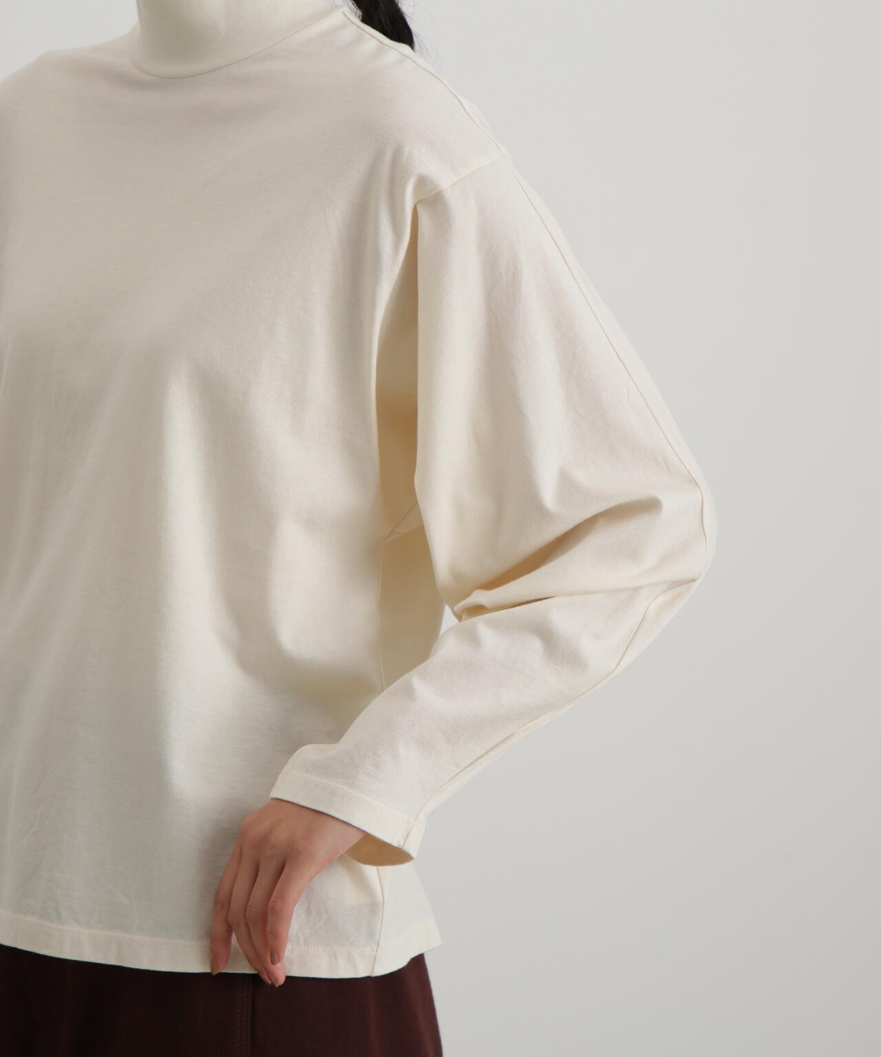 オーガニック天竺ハイネックカットソー
