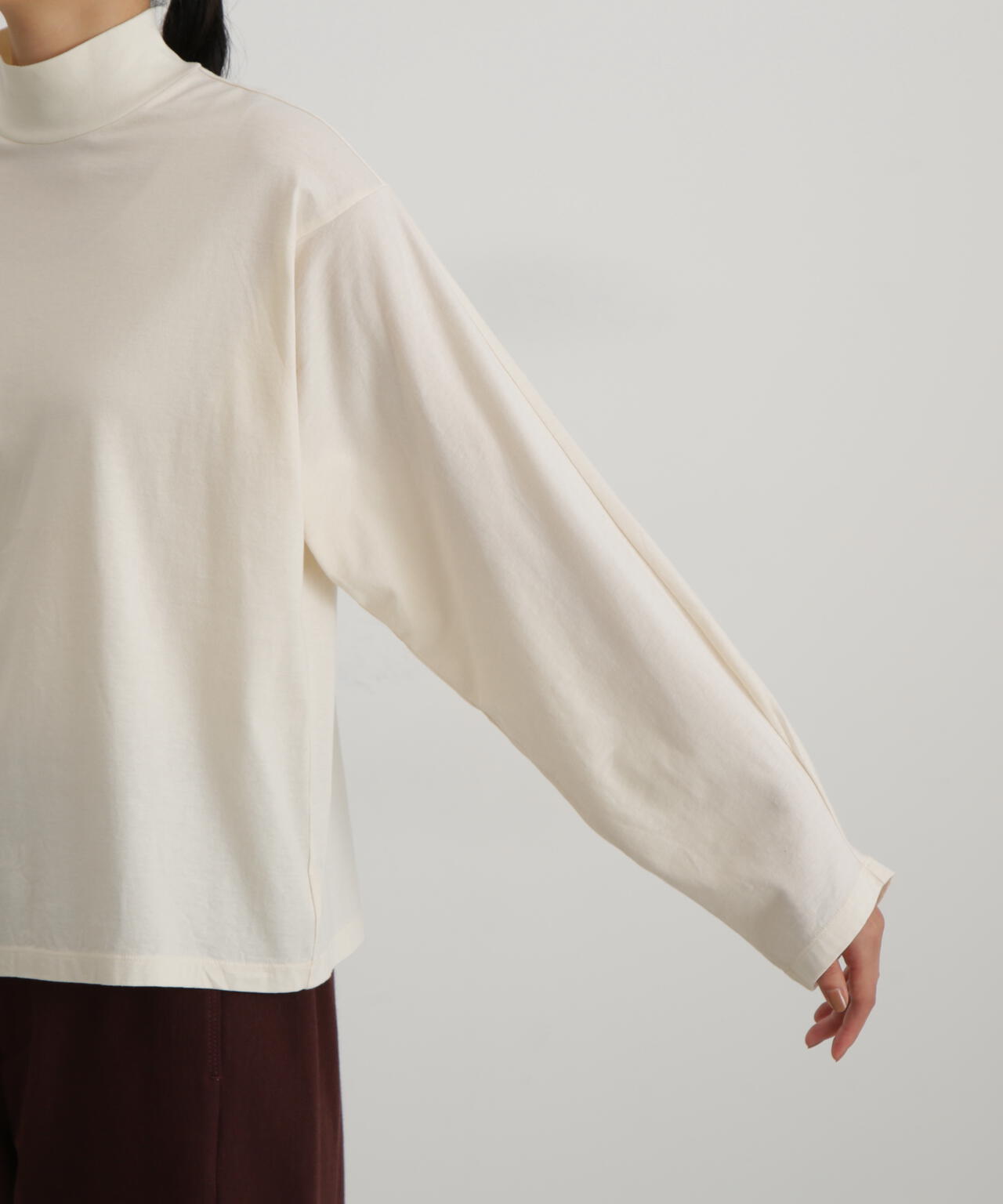 オーガニック天竺ハイネックカットソー