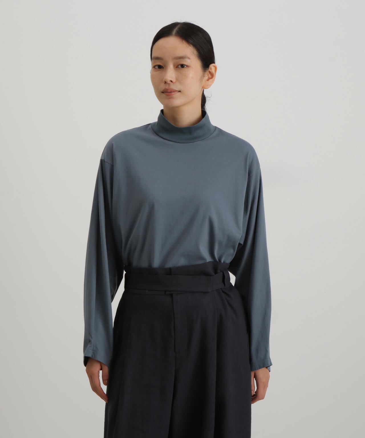 オーガニック天竺ハイネックカットソー