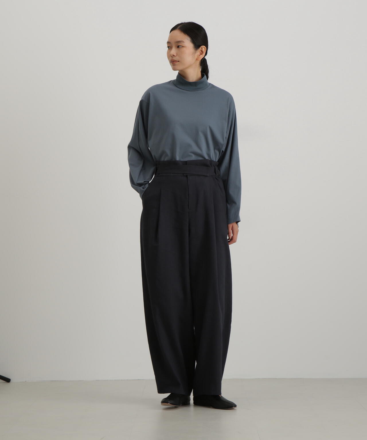 オーガニック天竺ハイネックカットソー