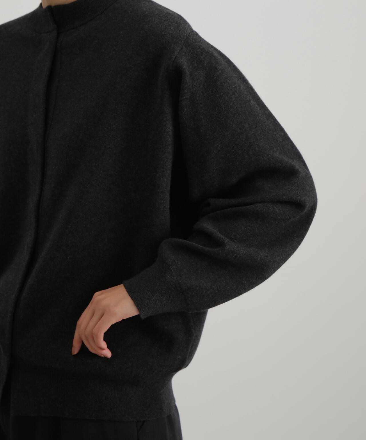 コットンカシミヤ接結ニットカーディガン