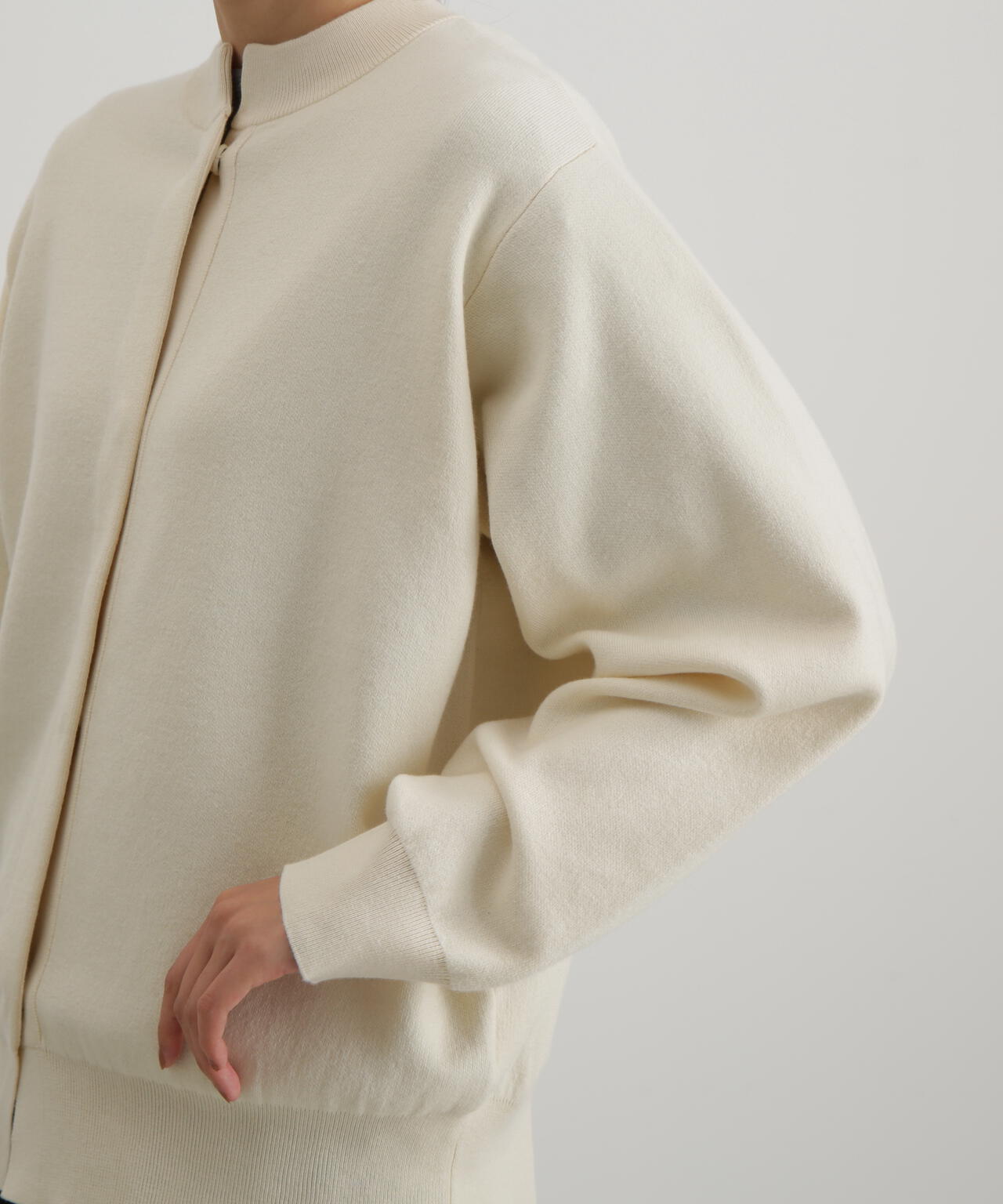 コットンカシミヤ接結ニットカーディガン