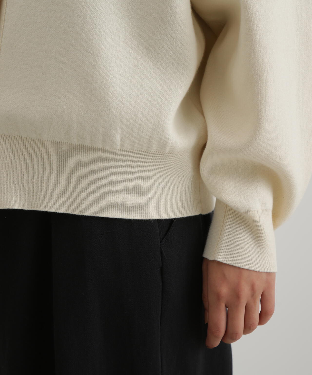 コットンカシミヤ接結ニットカーディガン