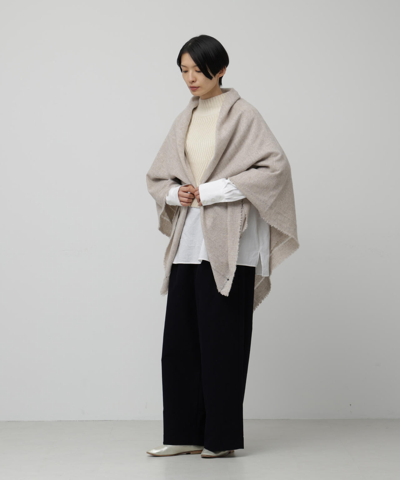 ヘリンボーンモチーフニットベスト