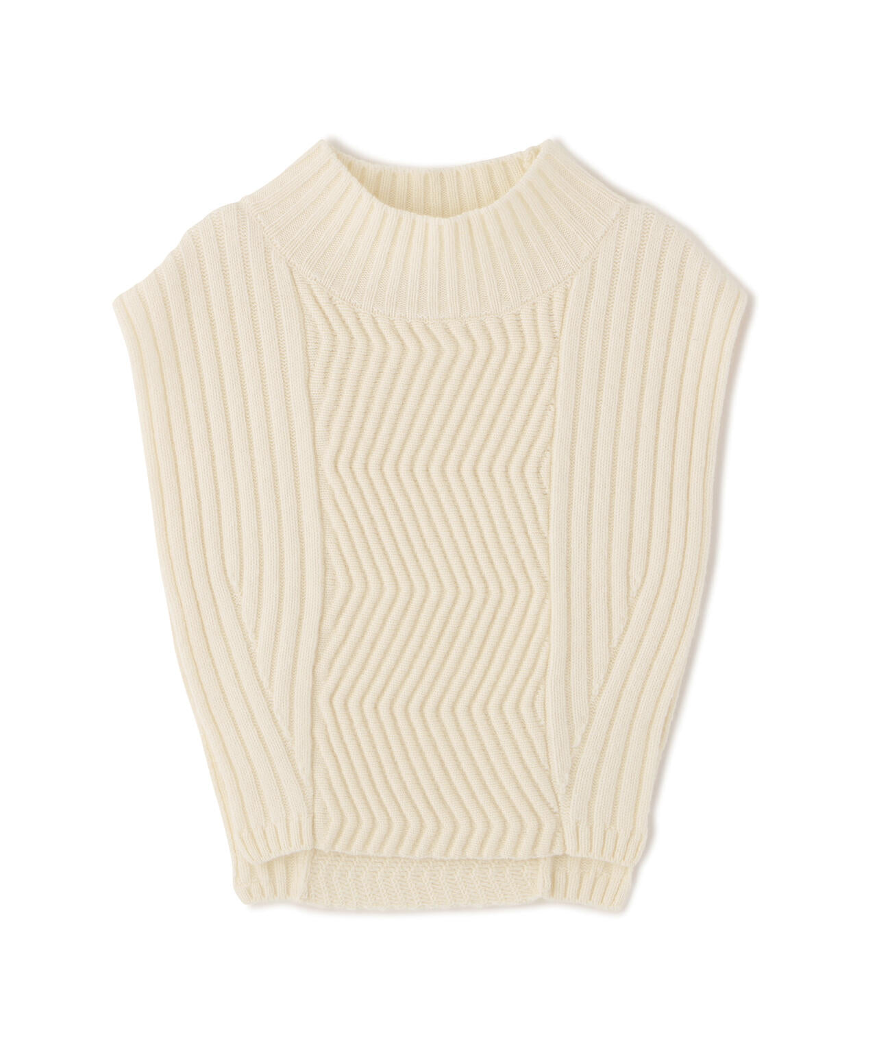 ヘリンボーンモチーフニットベスト