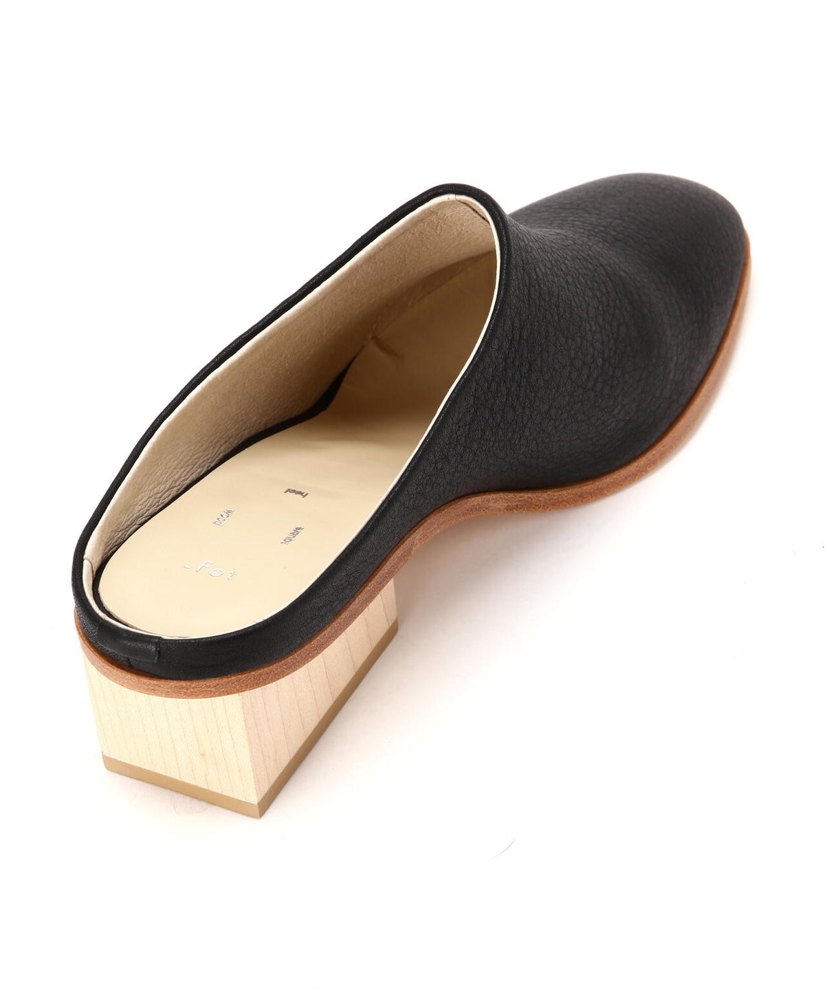 _Fot wood heel mules