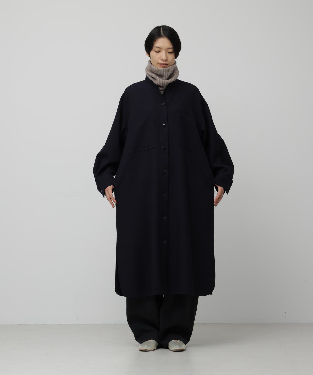 OLU NATURAL BASIC カシミヤスヌード