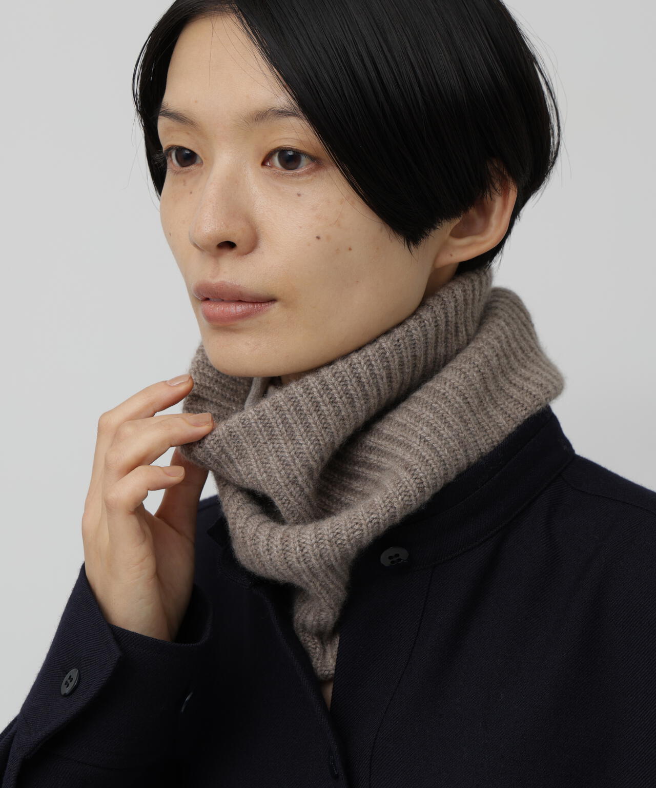 OLU NATURAL BASIC カシミヤスヌード