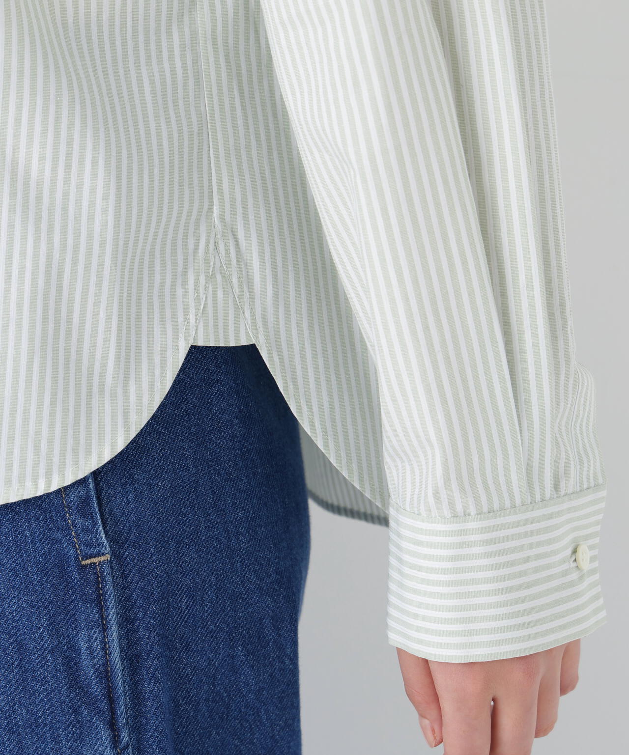 ドビーストライプレースカラーブラウス