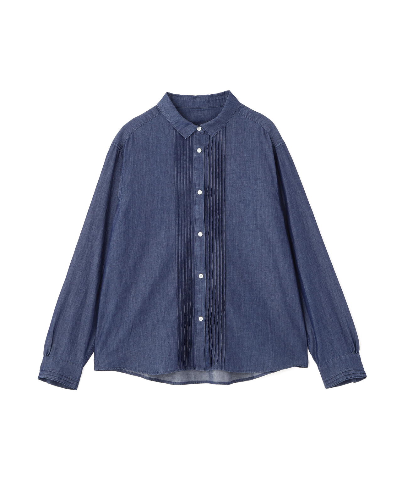 ライトオンスデニムピンタックブラウス