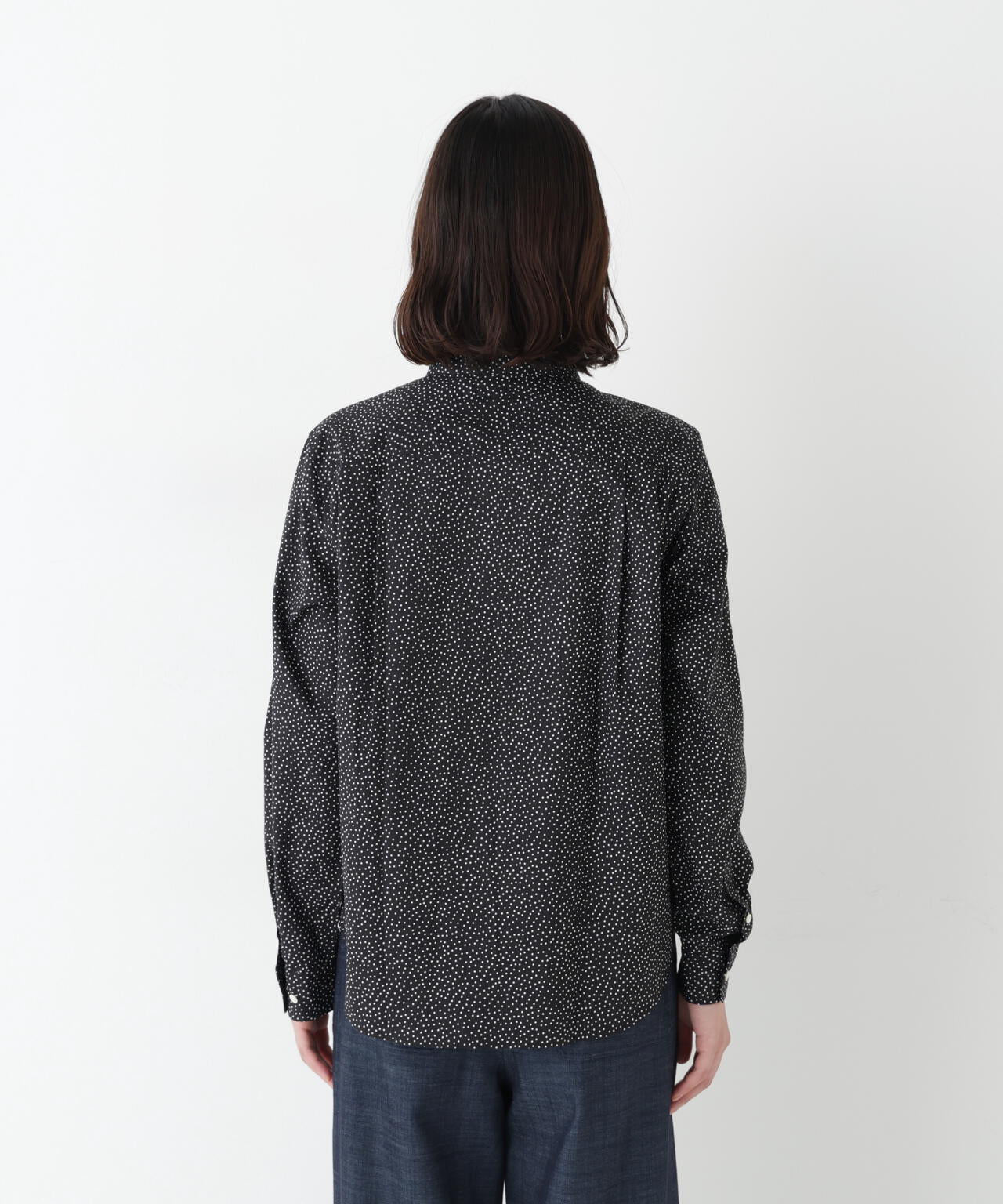 ≪洗える≫ドット柄ベーシックシャツ