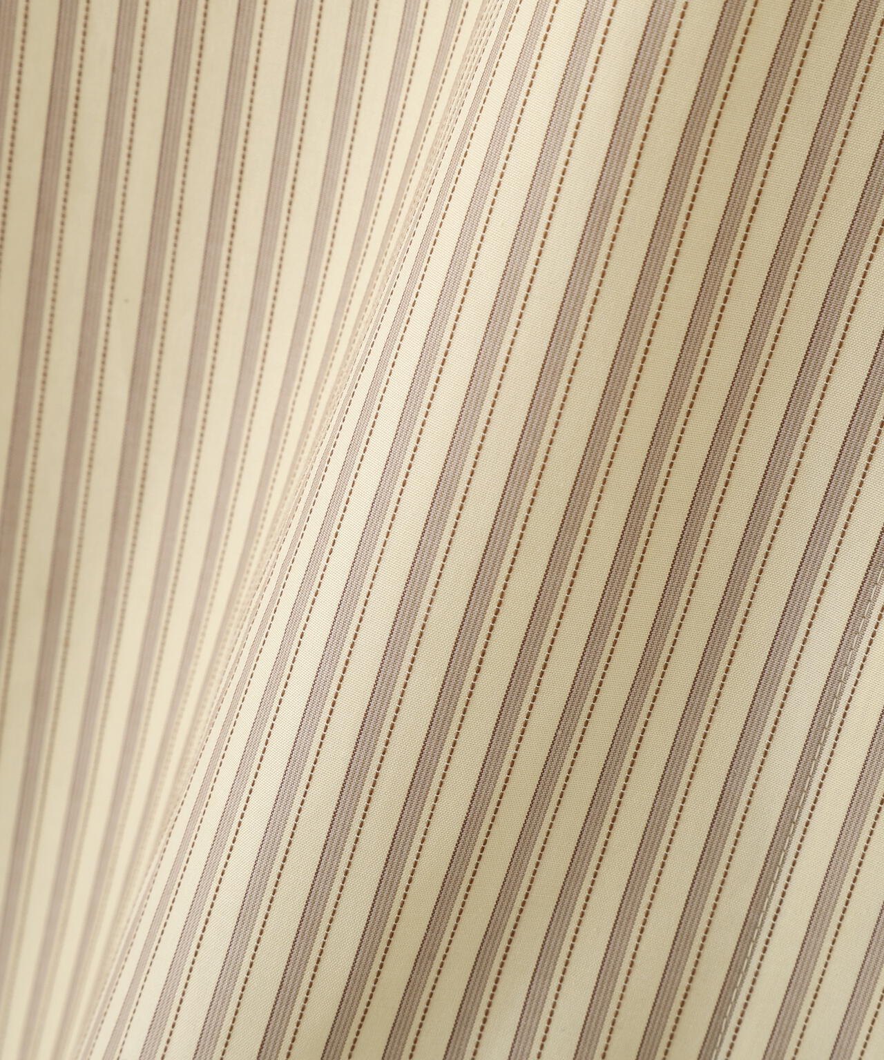 《形態安定 / 洗える》コットンストライプボックスブラウス