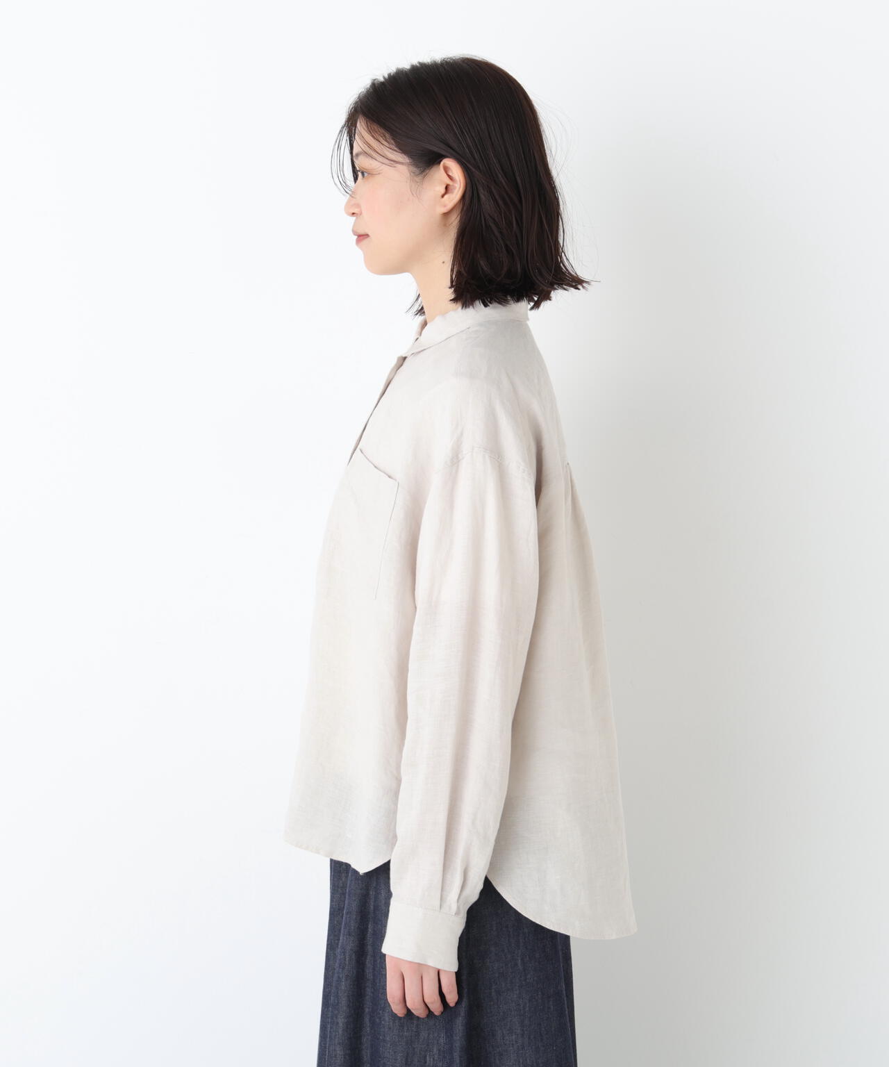 《名品 / リネン100% / 洗える》ハードマンリネンシャツ