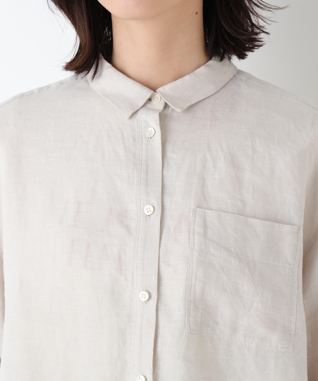 《名品 / リネン100% / 洗える》ハードマンリネンシャツ