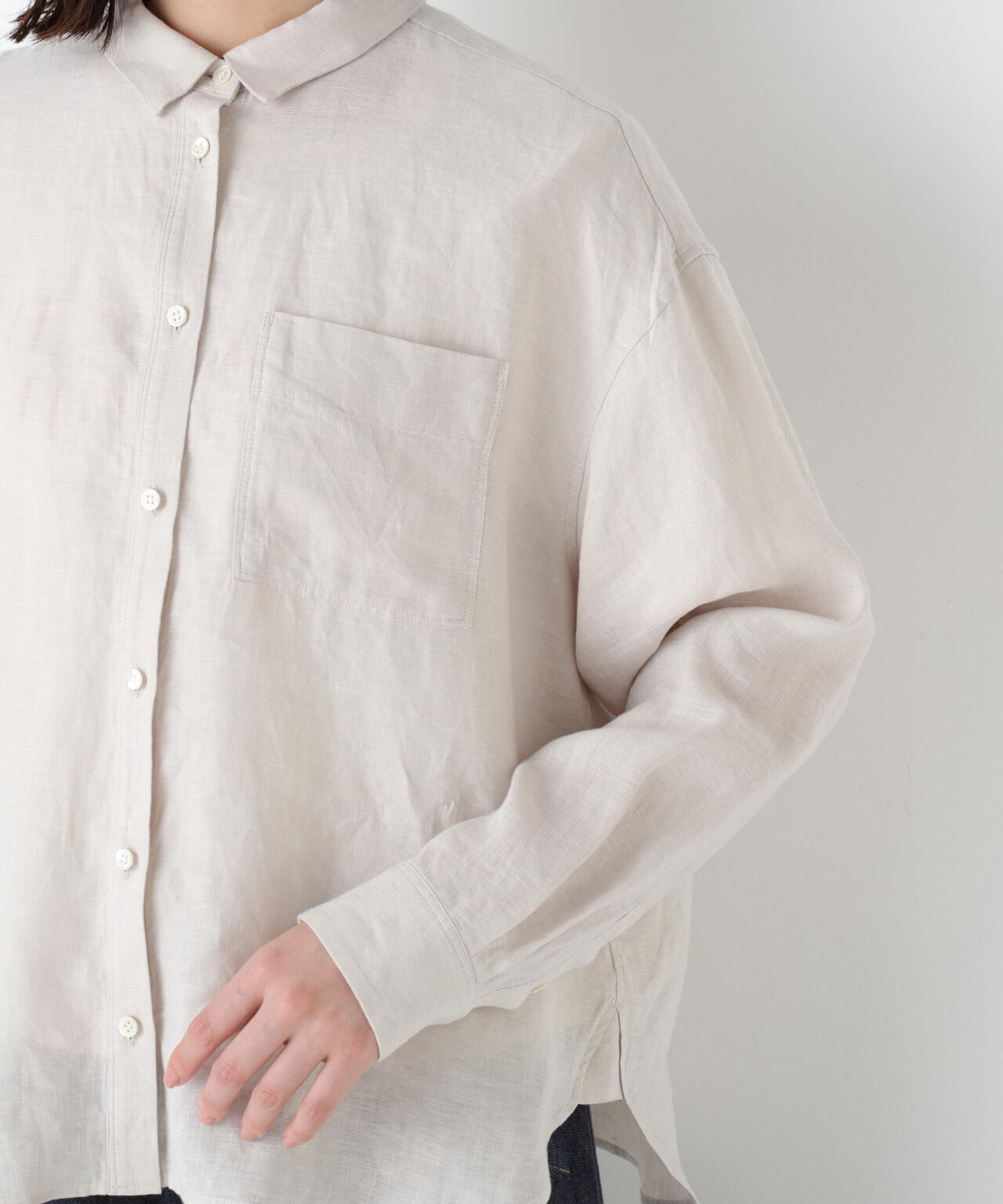 《名品 / リネン100% / 洗える》ハードマンリネンシャツ