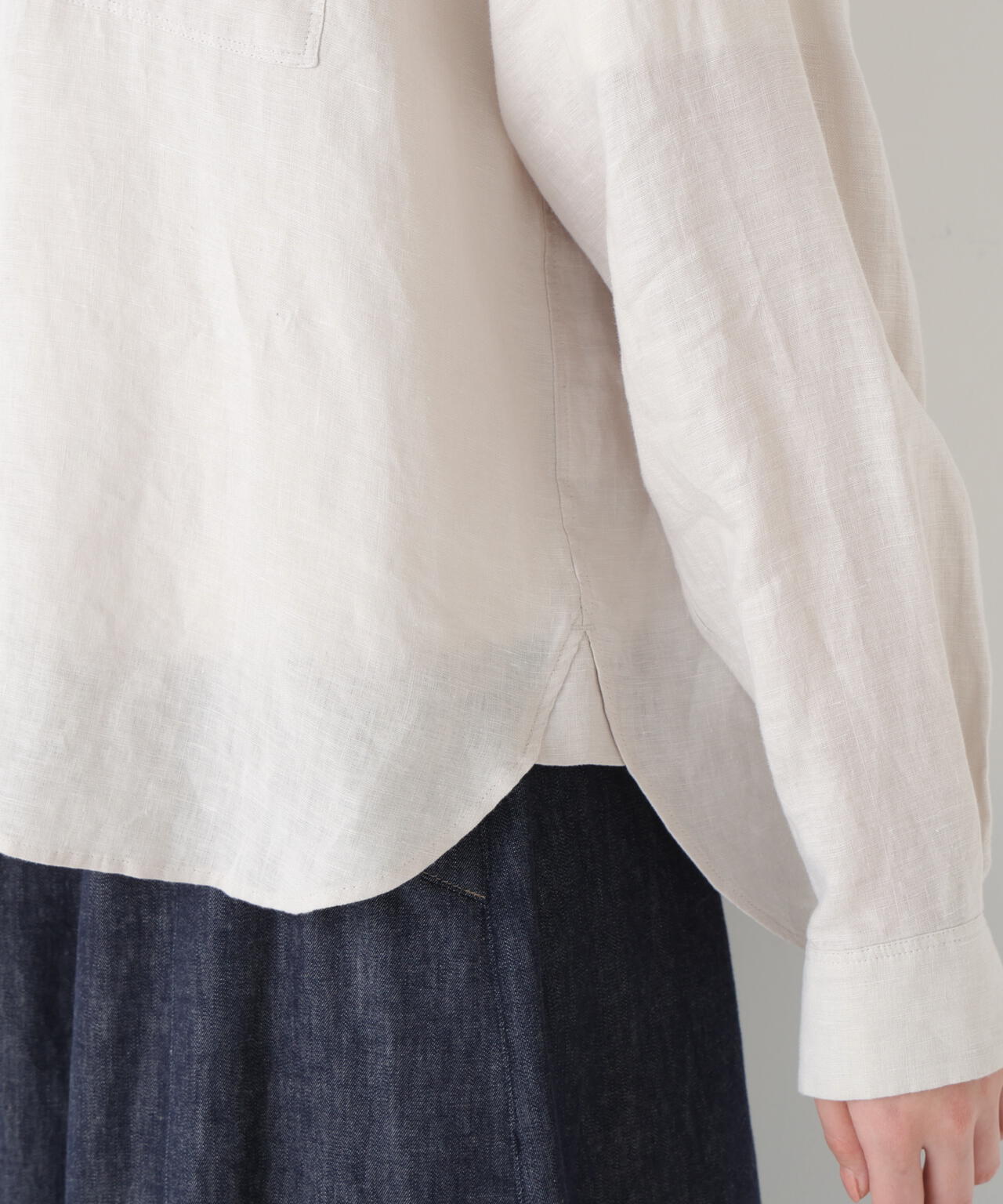 《名品 / リネン100% / 洗える》ハードマンリネンシャツ