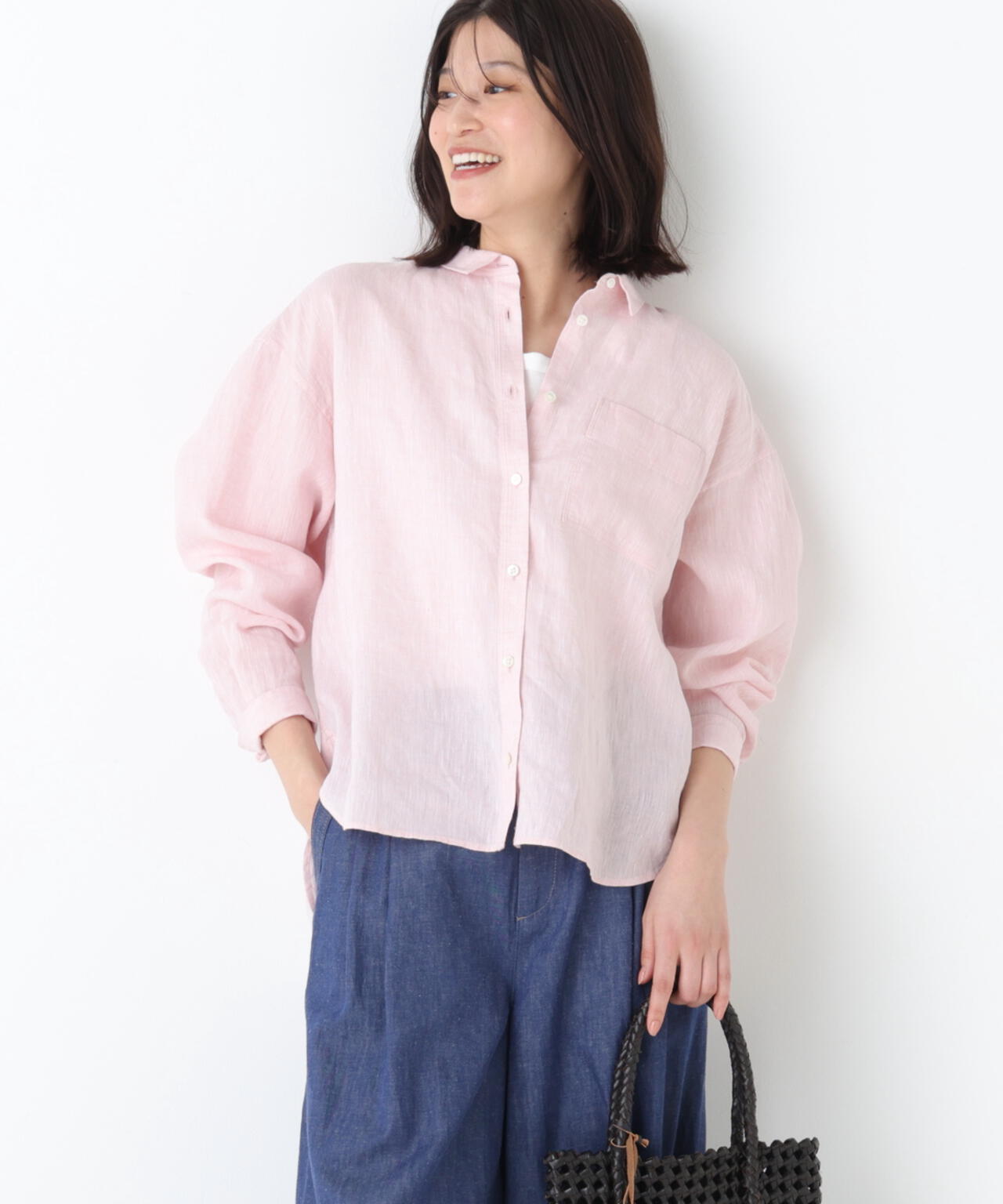 《名品 / リネン100% / 洗える》ハードマンリネンシャツ