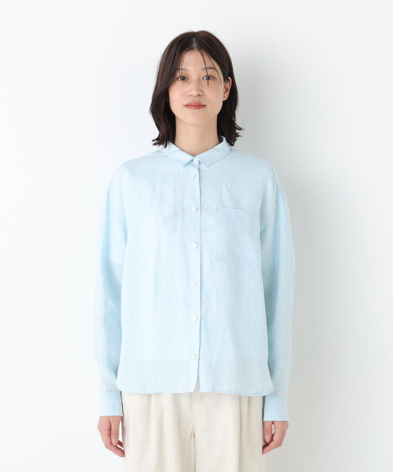 《名品 / リネン100% / 洗える》ハードマンリネンシャツ