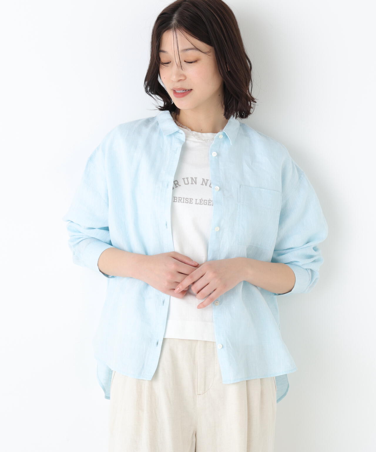 《名品 / リネン100% / 洗える》ハードマンリネンシャツ