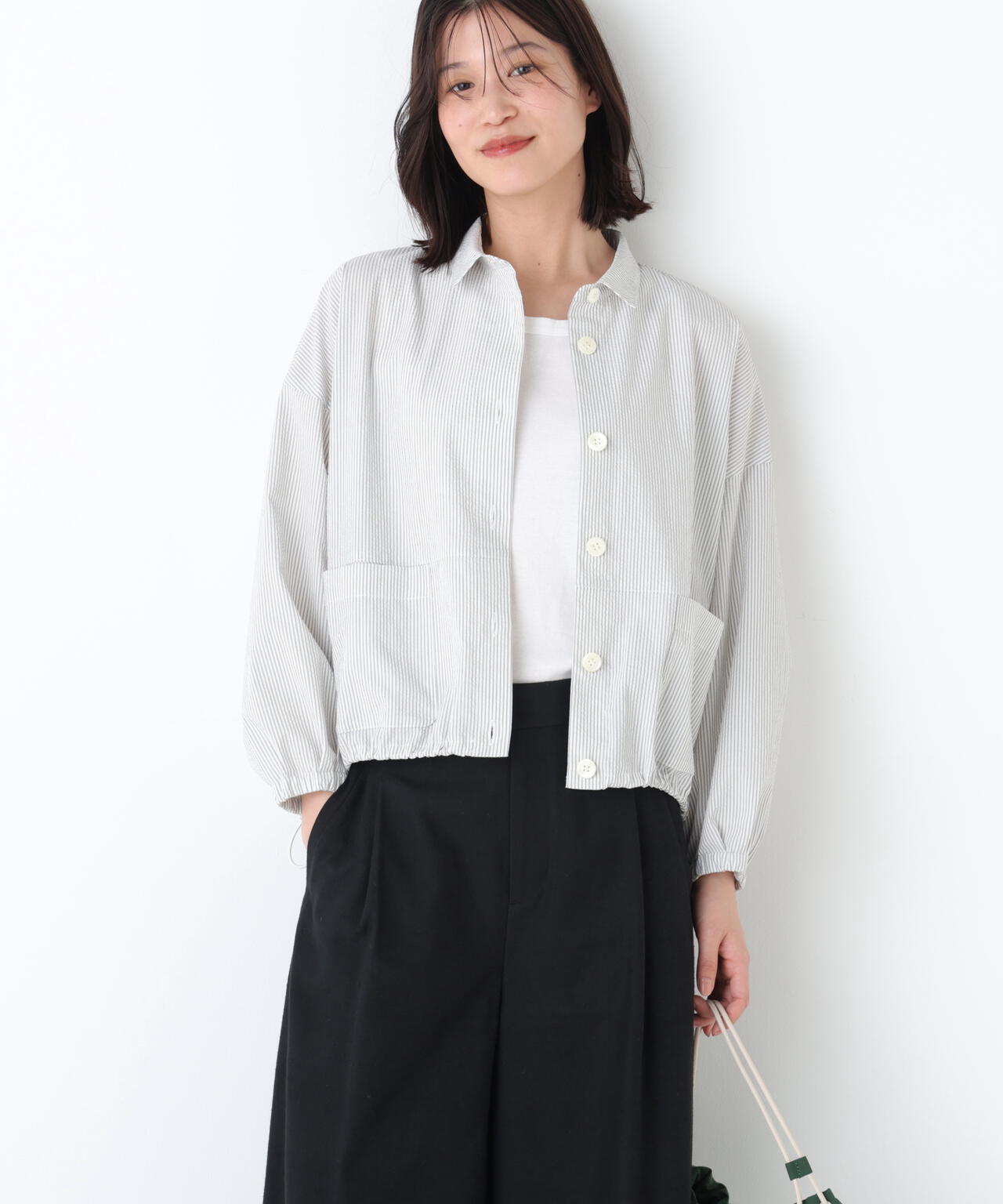 《洗える》サッカーシャツ羽織り