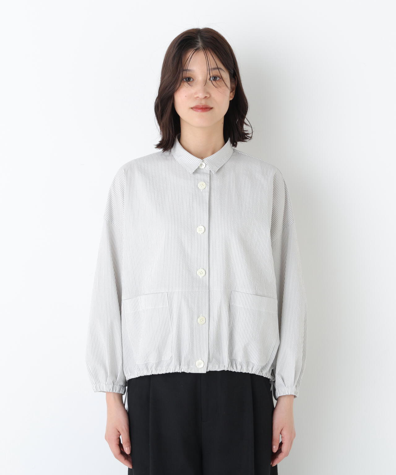 《洗える》サッカーシャツ羽織り