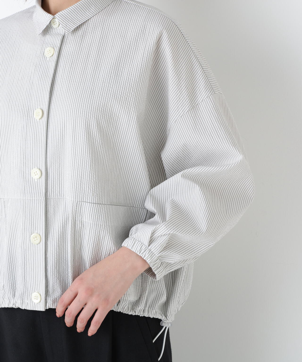 《洗える》サッカーシャツ羽織り