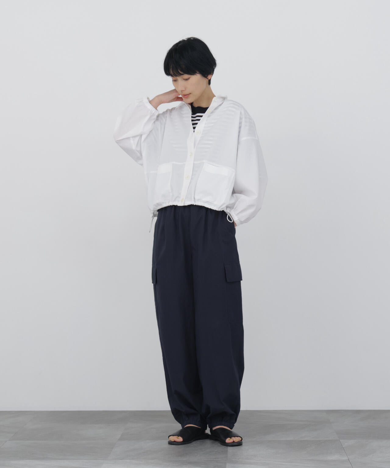 《洗える》サッカーシャツ羽織り