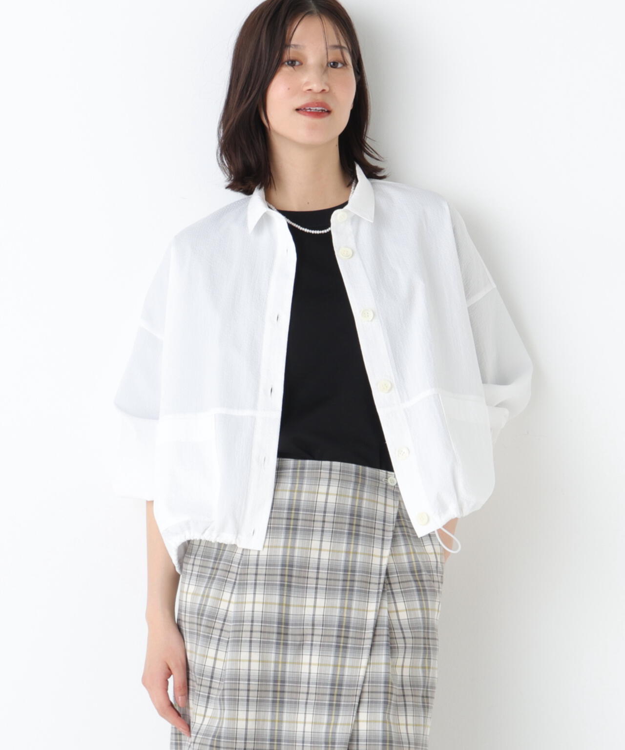 《洗える》サッカーシャツ羽織り