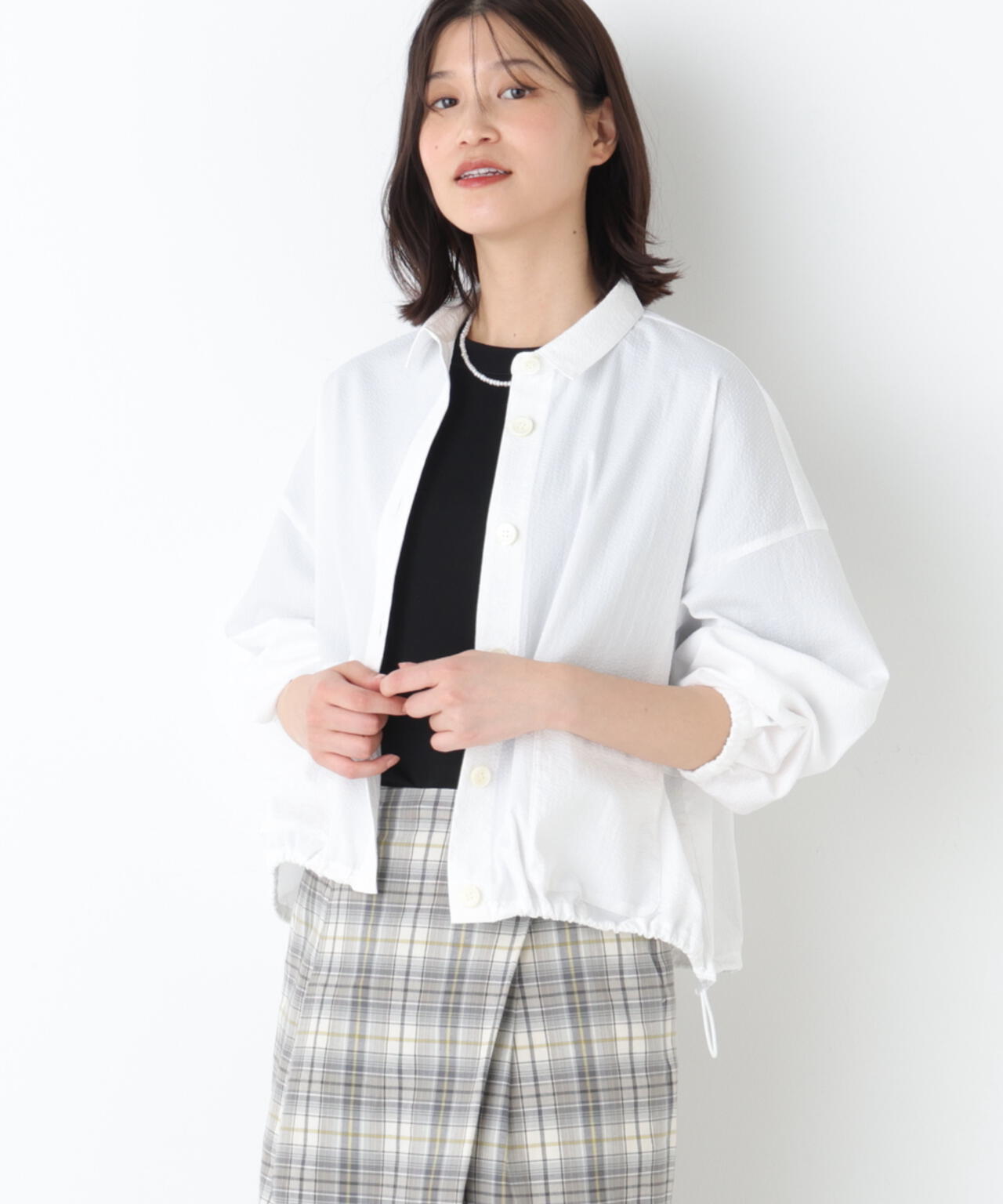 《洗える》サッカーシャツ羽織り