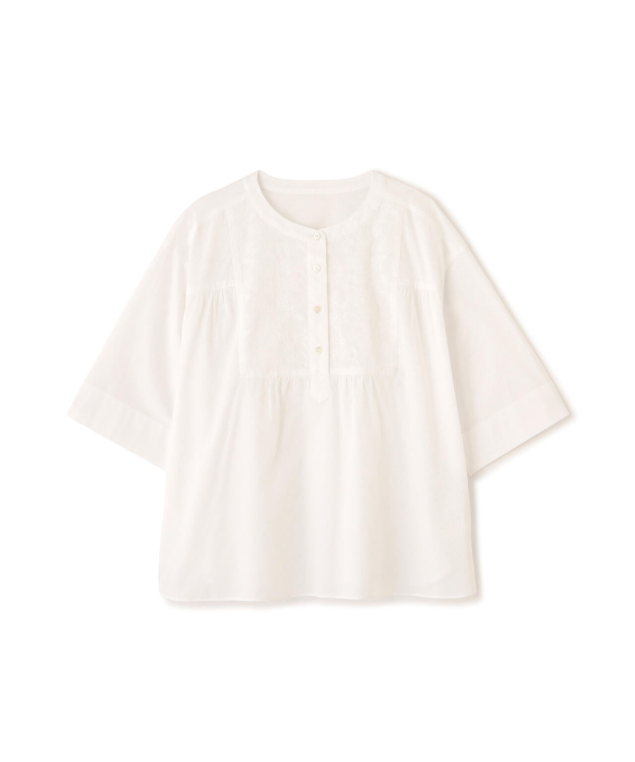 《洗える / Good Price》エンブロイダリードッキングブラウス
